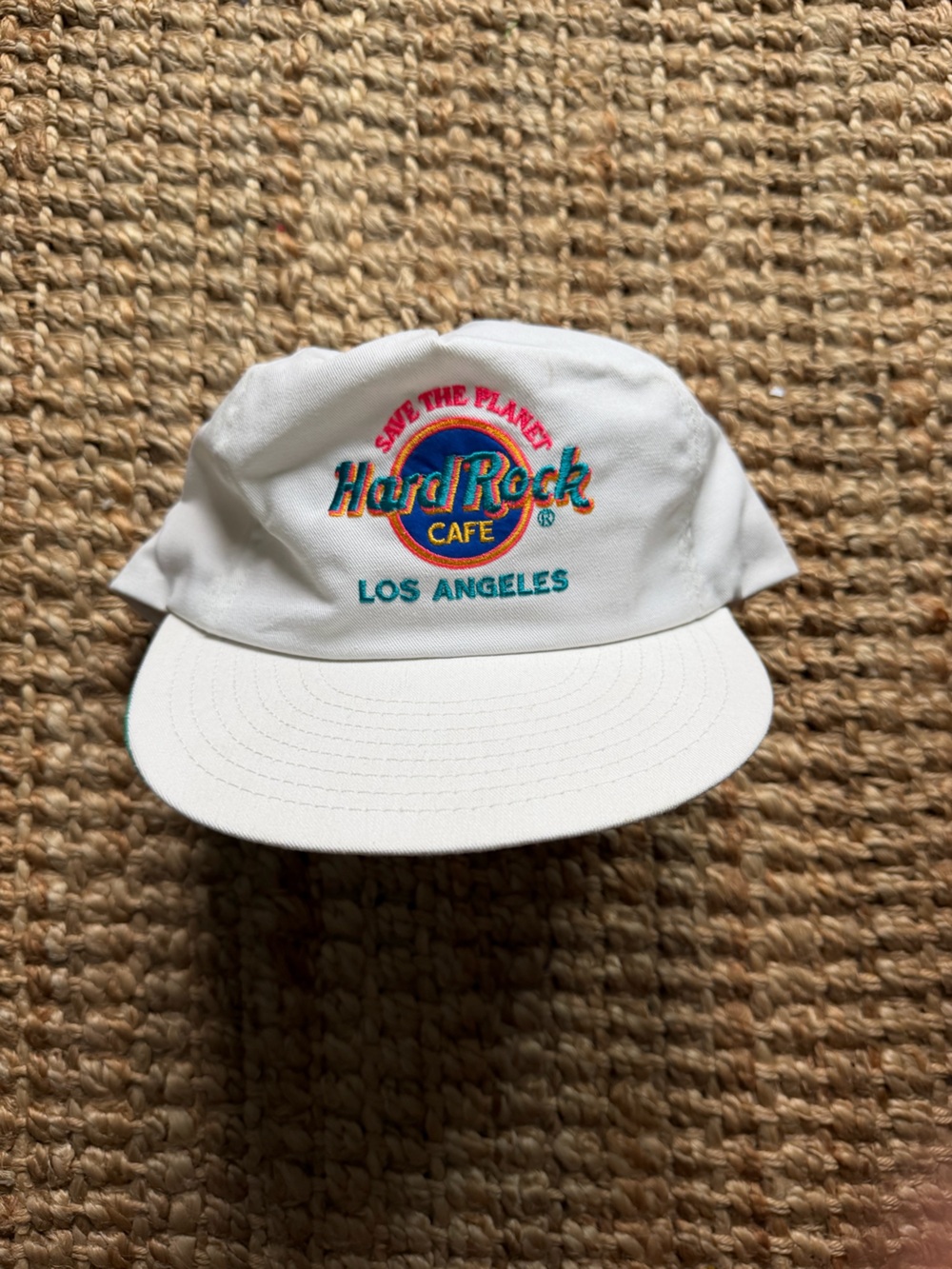 Hard Rock Cafe Los Angeles White Hat with Multicolor Logo